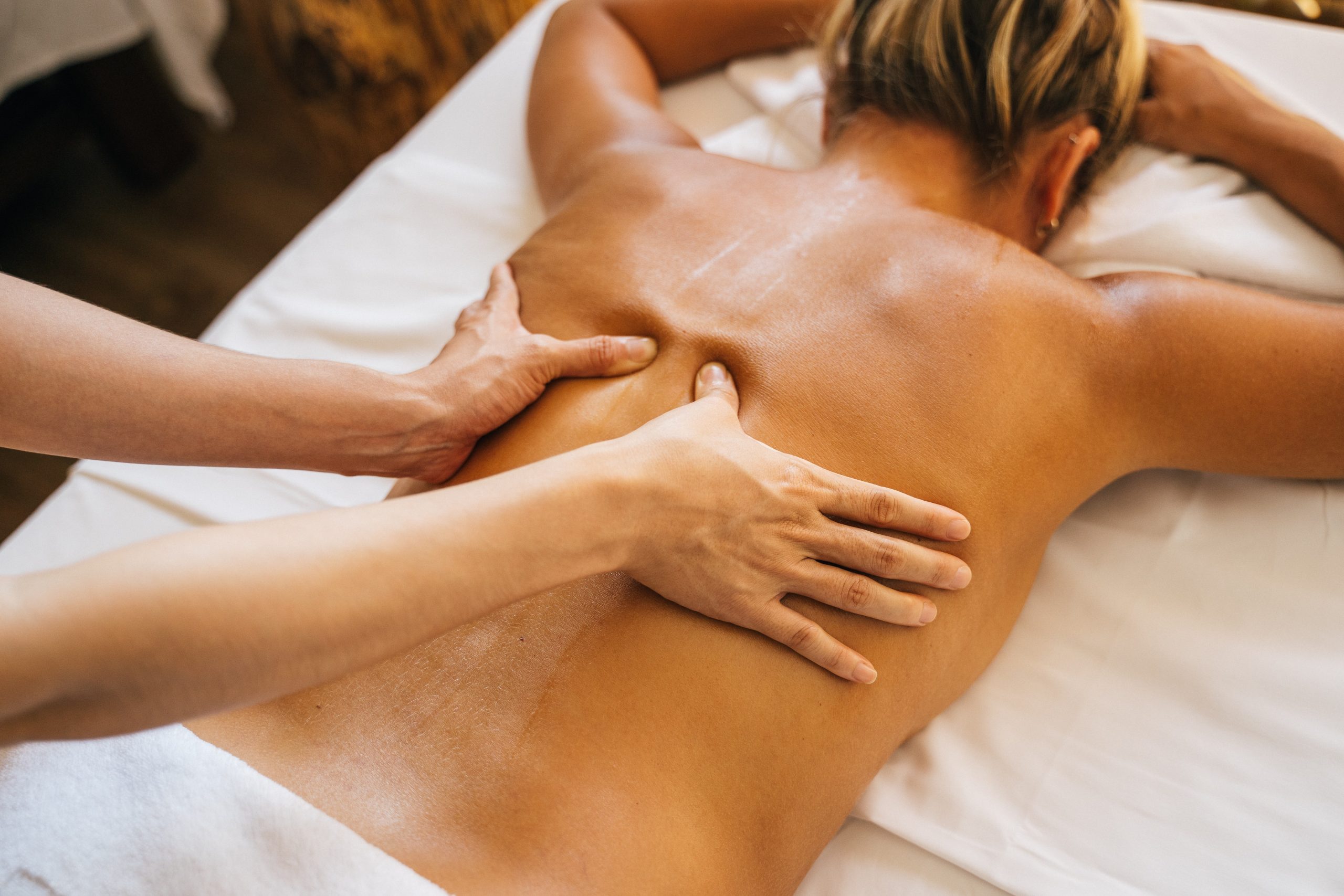Comfortable and quiet massage spa interior